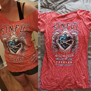 Sinful Affliction off the sholder top
